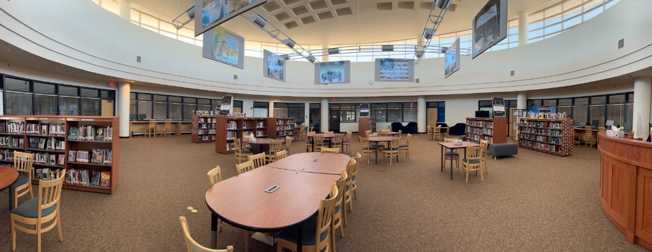 The Pine Creek Library Learning Commons room.